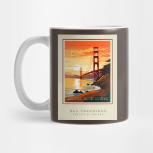 San Fran's Golden Gate Bridge Travel Poster Mug